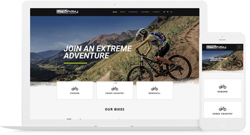 一款適合外貿(mào)的英文網(wǎng)頁模板，作為自行車銷售和自駕游的網(wǎng)站模板非常適合，模板高端大氣，精美整潔編輯極力推薦使用。